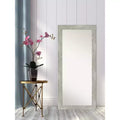 Specchio intero da pavimento/appoggio 30" x 66" con cornice Dove Graywash – Cornice in legno rustico, montabile a parete