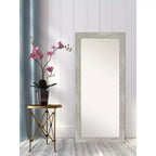 Specchio intero da pavimento/appoggio 30" x 66" con cornice Dove Graywash – Cornice in legno rustico, montabile a parete