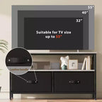 Mobile TV a 2 cassetti con ripiano aperto per TV da 32 a 50 pollici