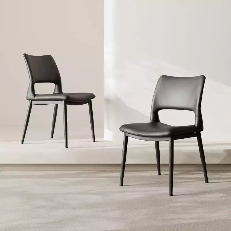 Sedie da pranzo in pelle sintetica, set da 2