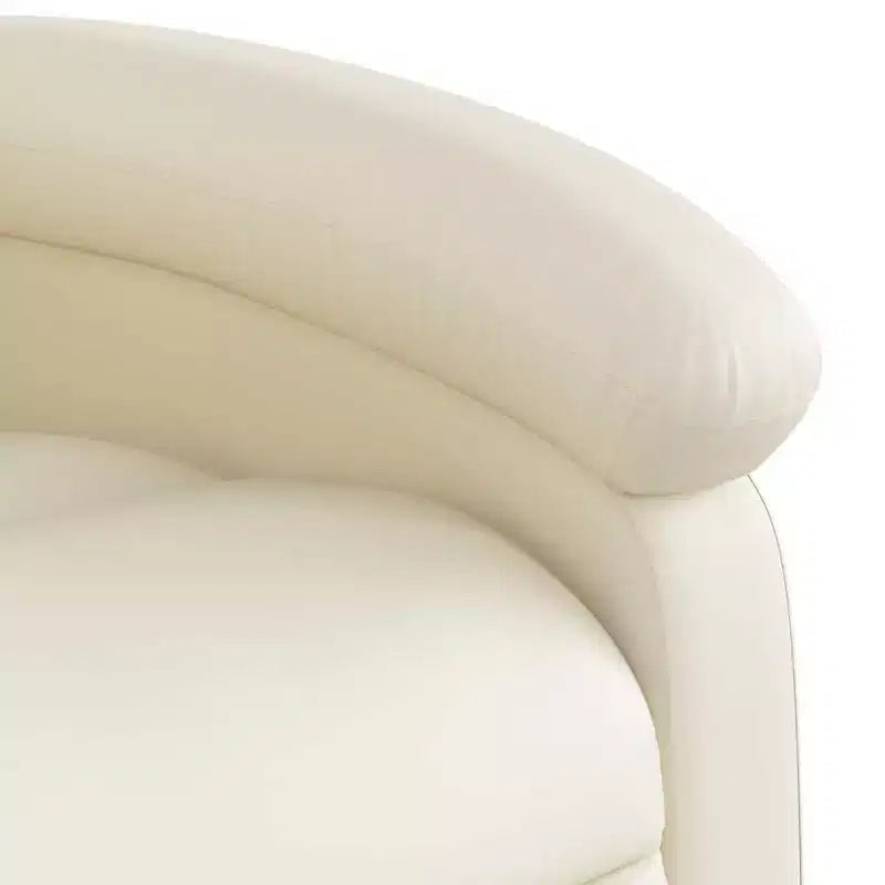 Poltrona Reclinabile Elettrica - Similpelle Crema con Regolazioni Motorizzate