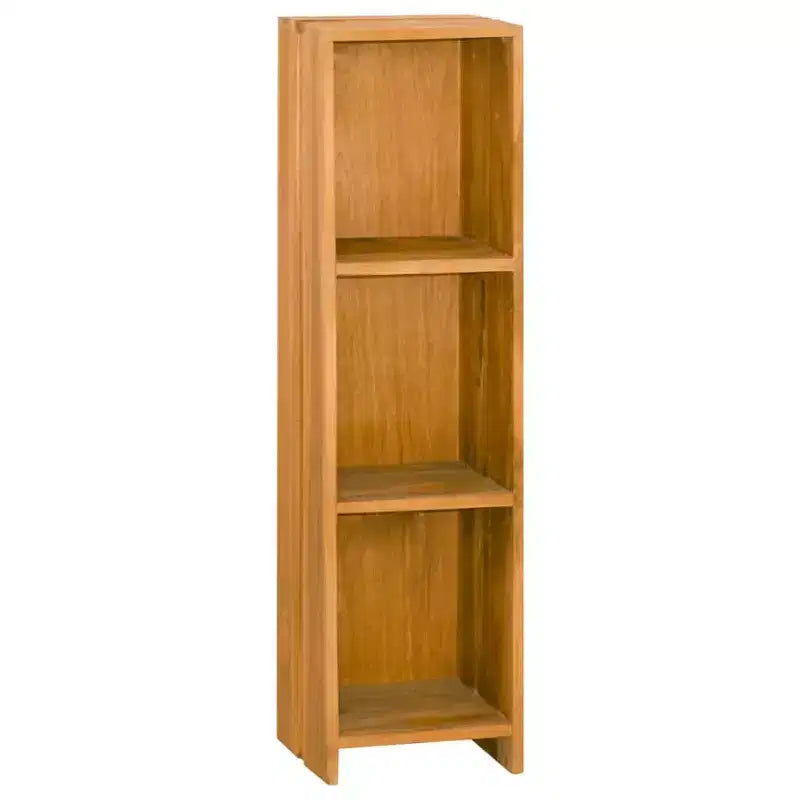 Libreria in Legno Massello di Teak – Organizzatore a 4 Ripiani Autoportante, Stile Retrò, Marrone