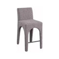 Meridian Furniture,Gramercy Brown Linen Textured Fabric Stool