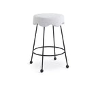 Meridian Furniture,Fleur Cream Fabric Counter Stool