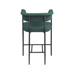 Sgabello da bancone in tessuto bouclé verde, set da 2