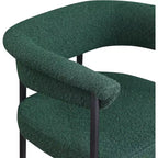 Sgabello da bancone in tessuto bouclé verde, set da 2