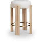 Meridian Furniture,Harrison Cream Vegan Leather Counter Stool