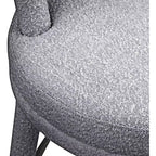 Sgabello da bancone in tessuto bouclé grigio, set da 2
