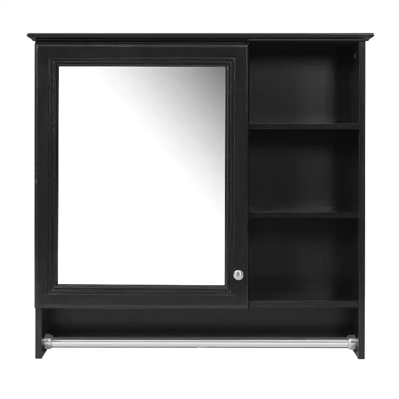 2-in-1 Wall-Mount Mirror 30 inch Cabinet with Adjustable Shelf, Bedroom Storage Organizer