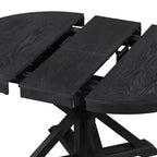 Tavolo da pranzo rotondo allungabile con prolunga da 30 cm, da 4 a 6 posti
