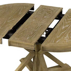 Tavolo da pranzo rotondo allungabile con prolunga da 30 cm, da 4 a 6 posti