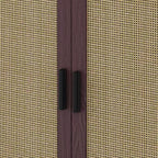 Credenza in Rattan Rustico con 4 Ante e Ripiani Regolabili