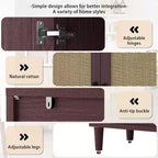 Credenza in Rattan Rustico con 4 Ante e Ripiani Regolabili
