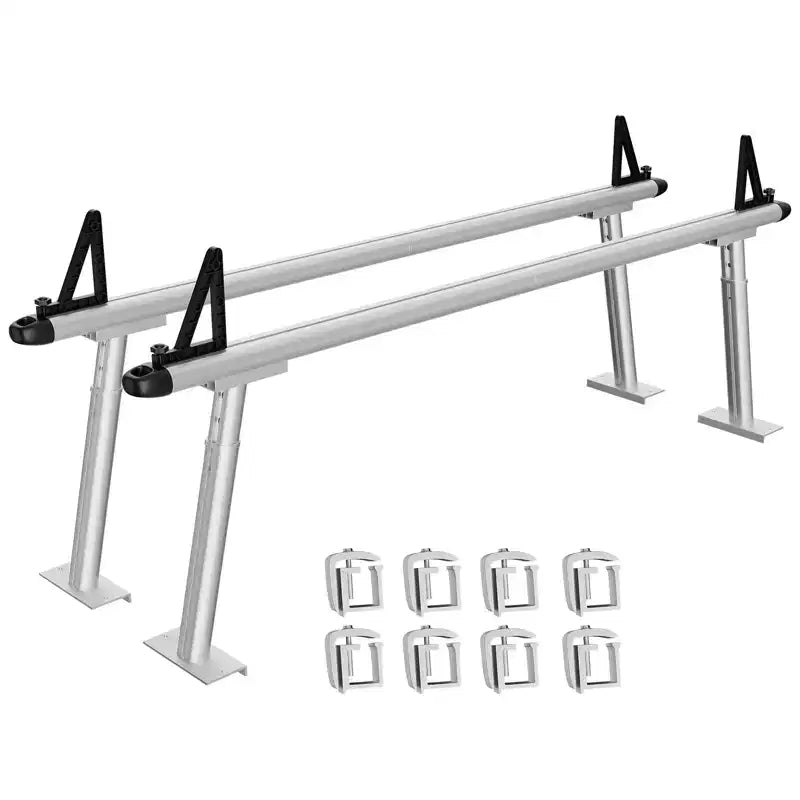 Portapacchi per camion – Barre trasversali in alluminio da 71", capacità di 800 lb, supporto con morsetto a C senza forature