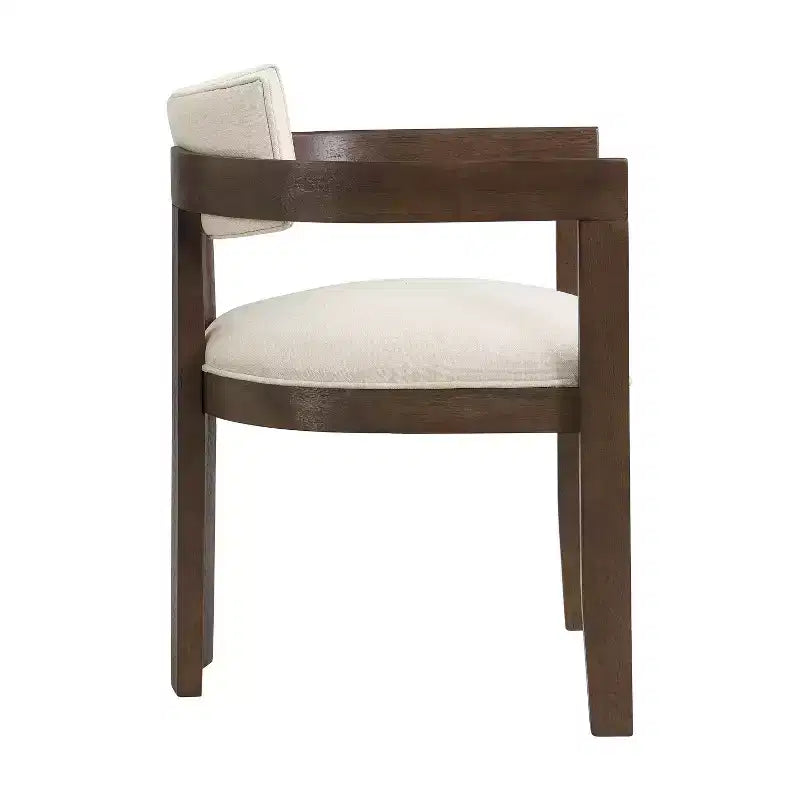 Set da pranzo 7 pezzi in legno di gomma imbottito con tavolo rettangolare
