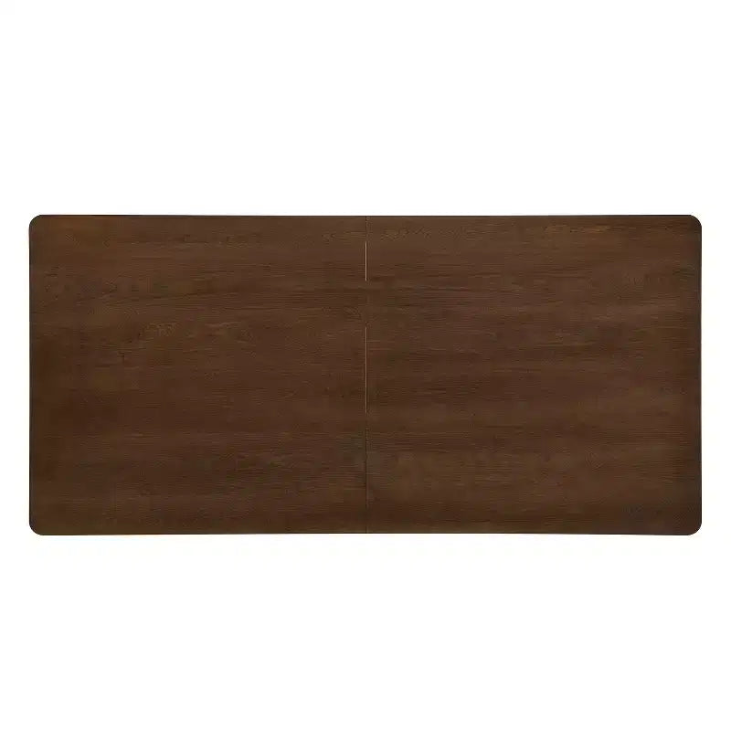 Set da pranzo 7 pezzi in legno di gomma imbottito con tavolo rettangolare
