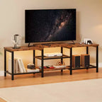 TV Stand to 75 Inch TV, 66.9 Entertainment Center with Power Outlet,TV Media Console Table with 3-Tier Open Storage Shelves for Living Room