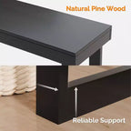 Consolle Moderna – Legno Massello, Finitura Nera