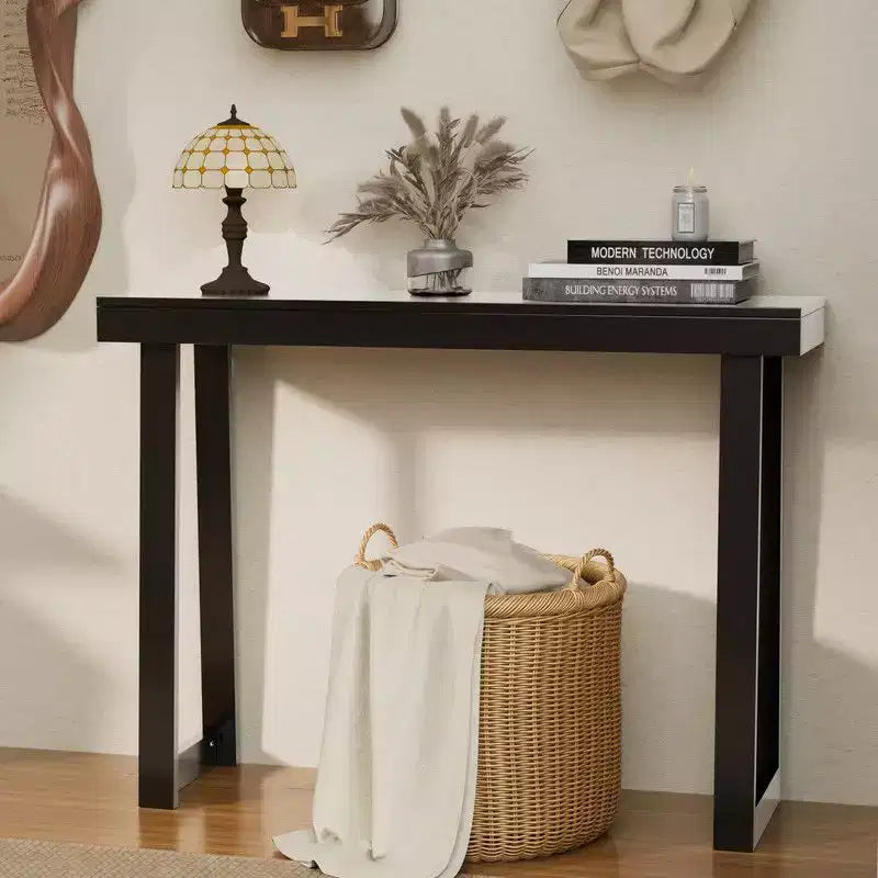 Consolle Moderna – Legno Massello, Finitura Nera