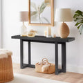 Karl Home | 59in. Solid Wood Rectangle Console Table Black