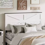 Telaio Letto Piattaforma Matrimoniale con Testiera, Bianco