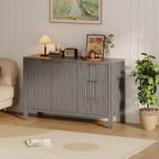 Credenza a 2 ante e 3 cassetti da 46,5" con scanalature