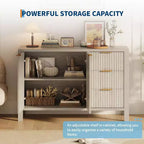 Credenza a 2 ante e 3 cassetti da 46,5" con scanalature