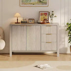 Credenza a 2 ante e 3 cassetti da 46,5" con scanalature