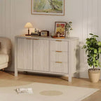 Credenza a 2 ante e 3 cassetti da 46,5" con scanalature