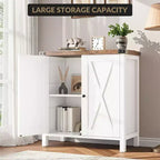 Madia Credenza Piccola da 76 cm con 2 Ante e Ripiano Regolabile