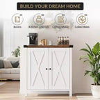 Madia Credenza Piccola da 76 cm con 2 Ante e Ripiano Regolabile