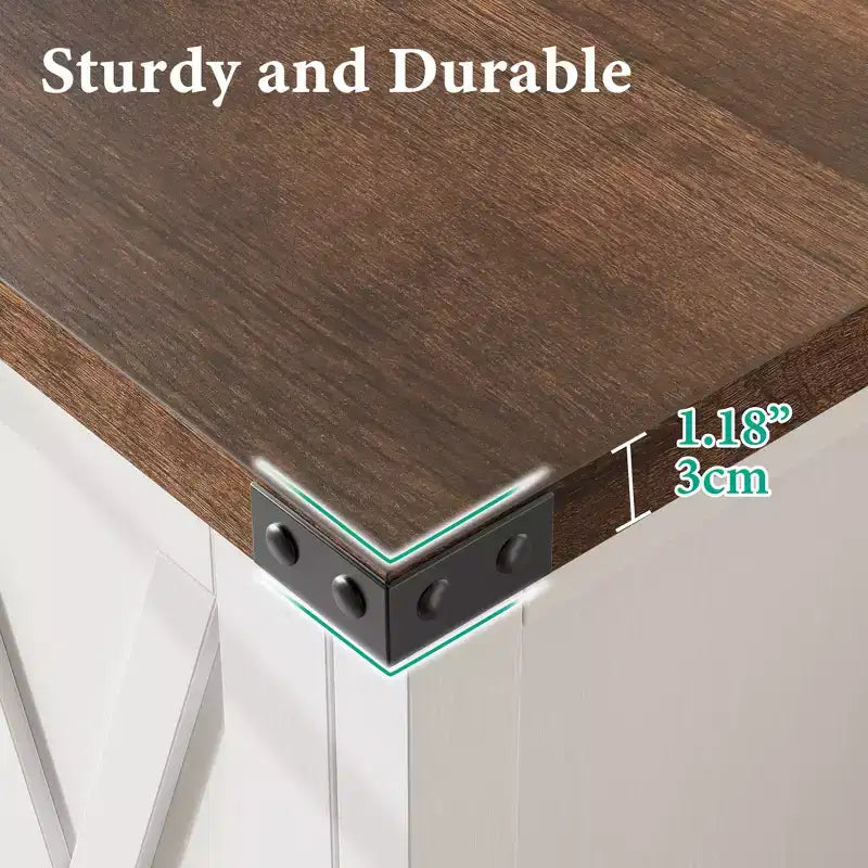 Madia Credenza Piccola da 76 cm con 2 Ante e Ripiano Regolabile