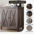 Madia Credenza Piccola da 76 cm con 2 Ante e Ripiano Regolabile