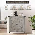 Madia Credenza Piccola da 76 cm con 2 Ante e Ripiano Regolabile
