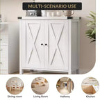 Madia Credenza Piccola da 76 cm con 2 Ante e Ripiano Regolabile