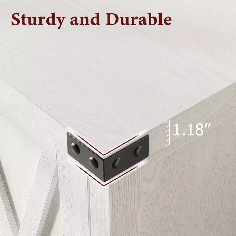 Madia Credenza Piccola da 76 cm con 2 Ante e Ripiano Regolabile
