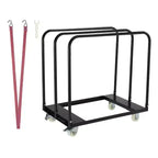 Drywall Cart Panel Truck, Heavy Duty 1500LBS Capacity Steel Platform Cart w/4 Wheels, Folding Utility Cart for Drywall, Lumber, Mattress