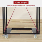 Carrello per pannelli in acciaio per impieghi gravosi con 4 ruote, capacità di 680 kg, carrello pieghevole per cartongesso, legname e materassi