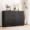 6-Drawer Chest of Drawers with Deep Drawers and Anti-Tip Device, Modern Dresser for Home, Office & Living Room