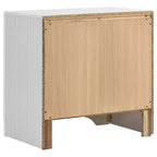 Comodino a 2 cassetti con maniglie con strass