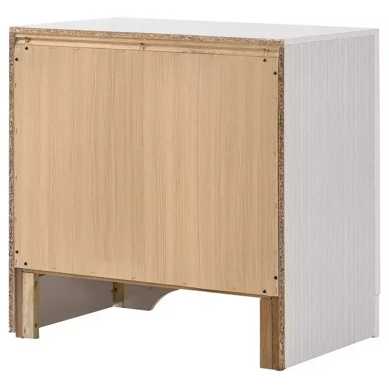Comodino a 2 cassetti con maniglie con strass