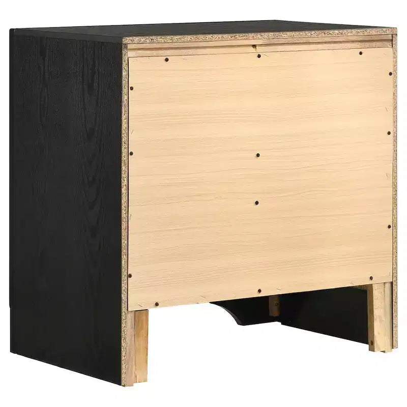 Comodino a 2 cassetti con maniglie con strass