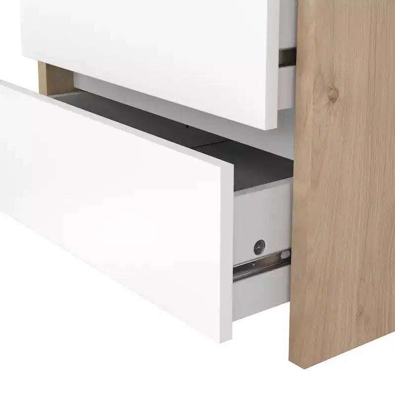 Comodino/Tavolino a 2 cassetti alto 43 cm