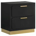 Coaster,Caraway 2-drawer Nightstand Black