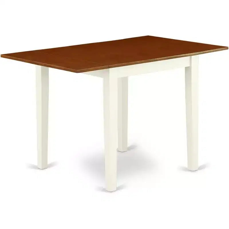 Tavolo da pranzo rettangolare 76x122 con 2 ante a ribalta