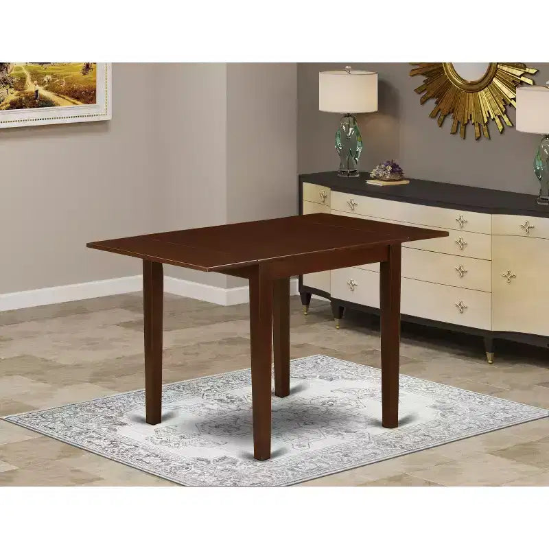 Tavolo da pranzo rettangolare 76x122 con 2 ante a ribalta