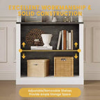 Libreria a 5 ripiani da 71" con illuminazione a LED e ripiani regolabili