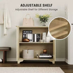 Mobile credenza a 2 ante con scanalature e ripiani regolabili