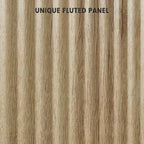 Mobile credenza a 2 ante con scanalature e ripiani regolabili