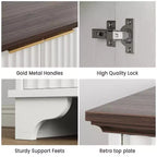 Mobile credenza a 2 ante con scanalature e ripiani regolabili